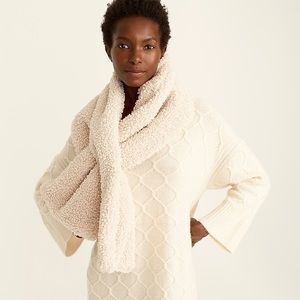 NWT J.Crew Sherpa pull-through scarf